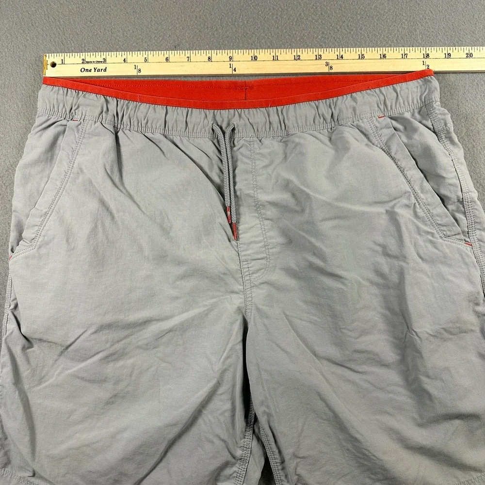 The North Face Mens Class V Pull-On Shorts Grey Orange Hiking Nylon L TCV4